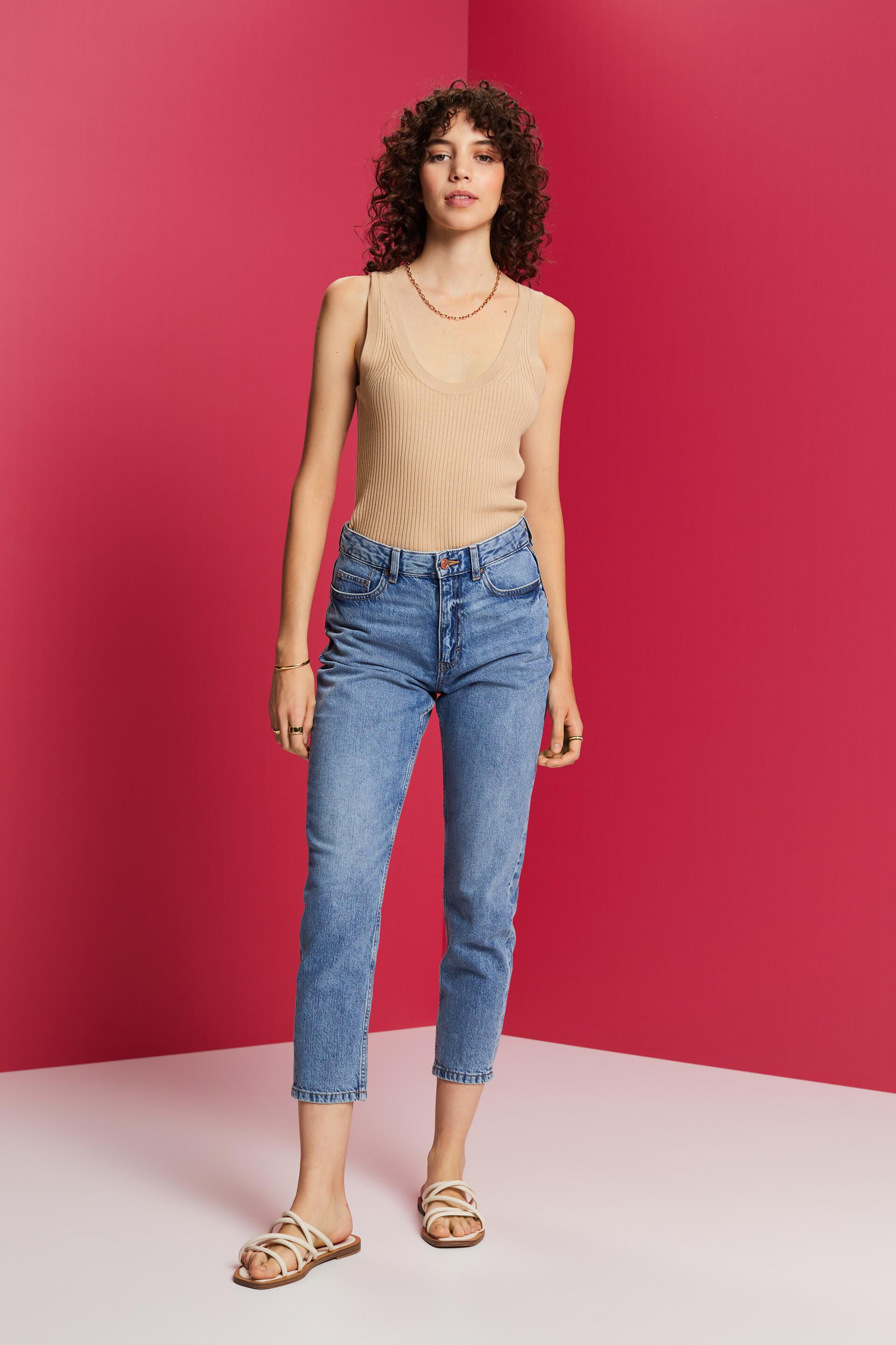 Buy Lightly Washed High-Rise Mom Fit Jeans Online at Best Prices in India -  JioMart.